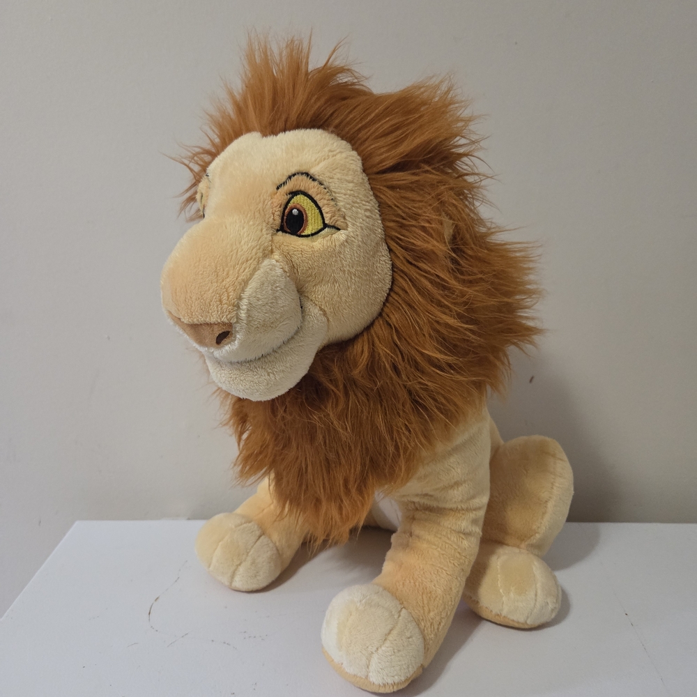 Disney Store Authentic The Lion King Adult Simba Animal Stuffed Plush 17” 